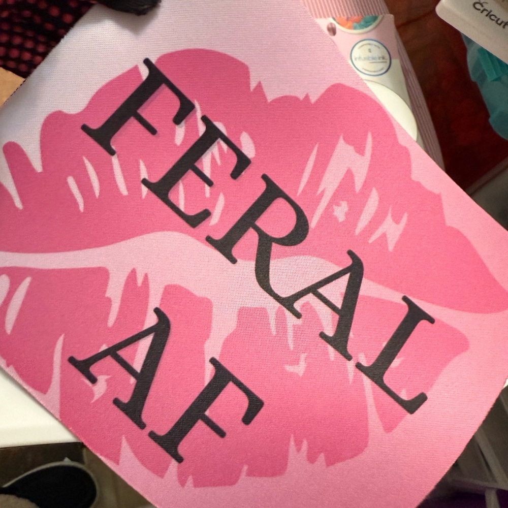 Pink Feral AF Mouse Pad